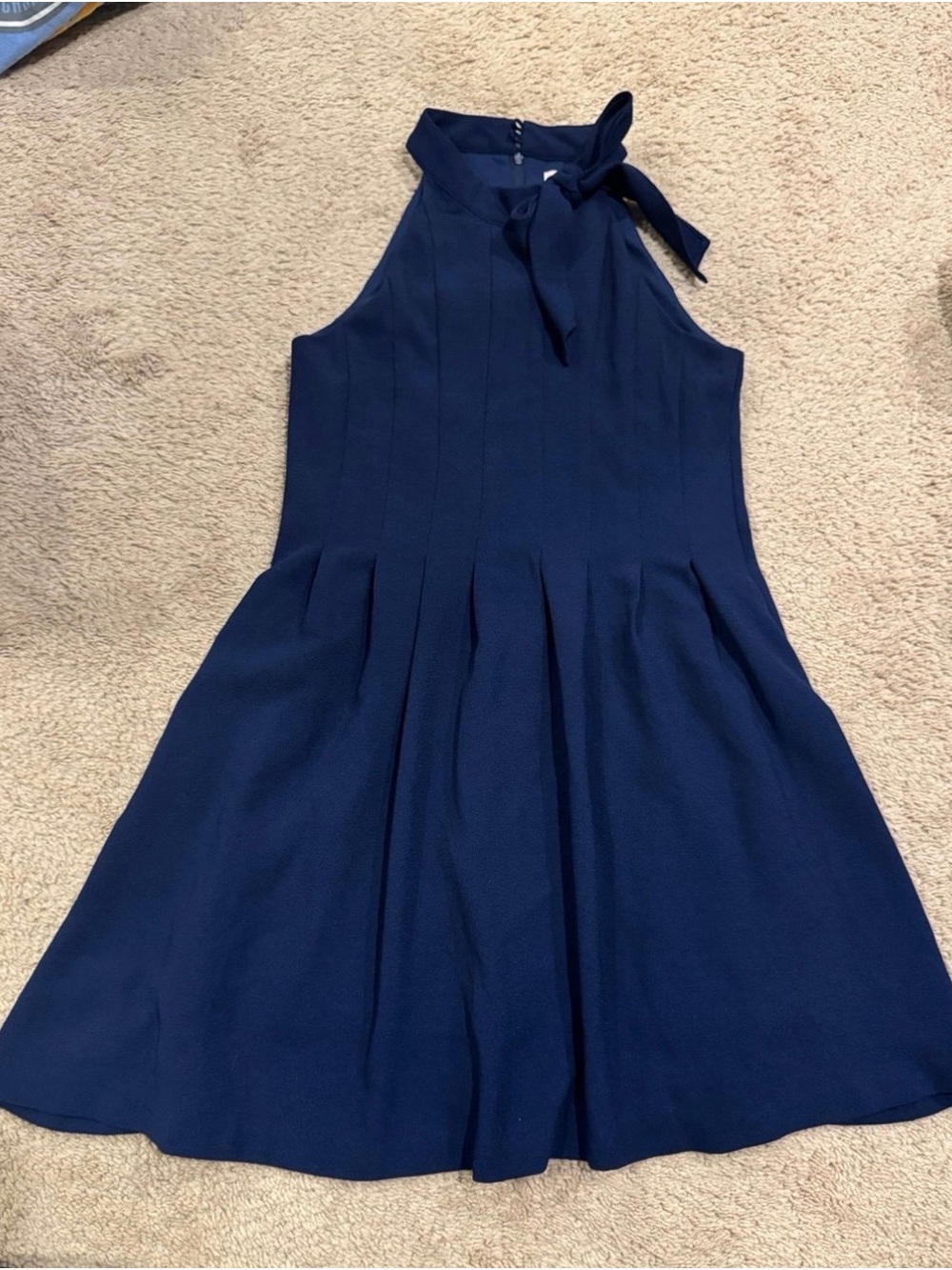 GB girls Navy Halter Dress with Neck Tie